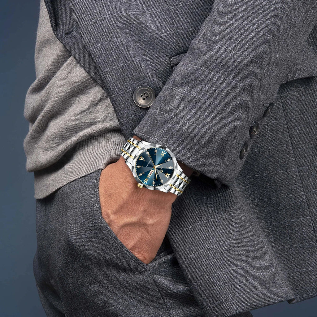 Relógio VILLTRUM Monarch Blue – Diamond Steel Luxury