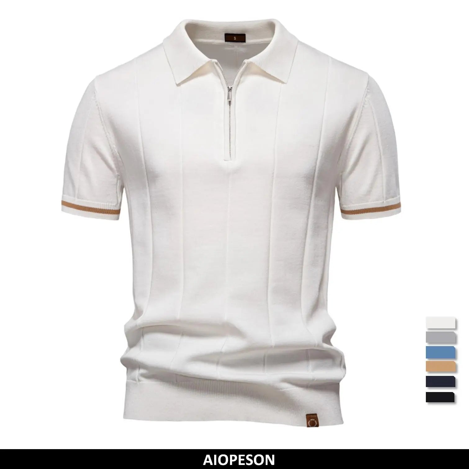 Polo Masculina Premium com Zíper – Elegância Slim Fit  | VILLTRUM