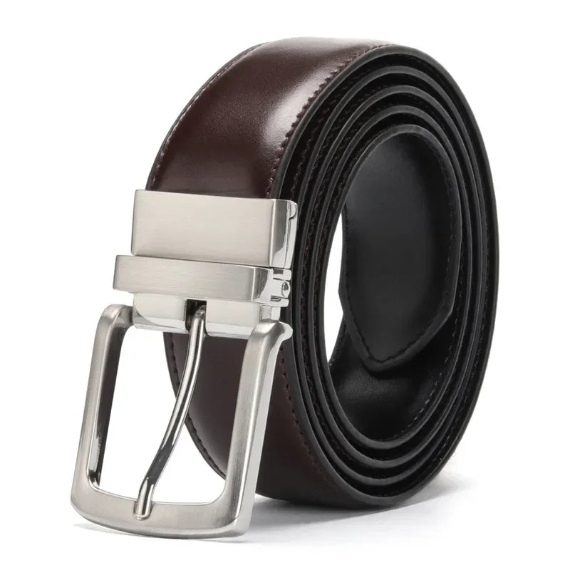 Cinto Masculino em Couro Legítimo Double-Sided Premium – VILLTRUM