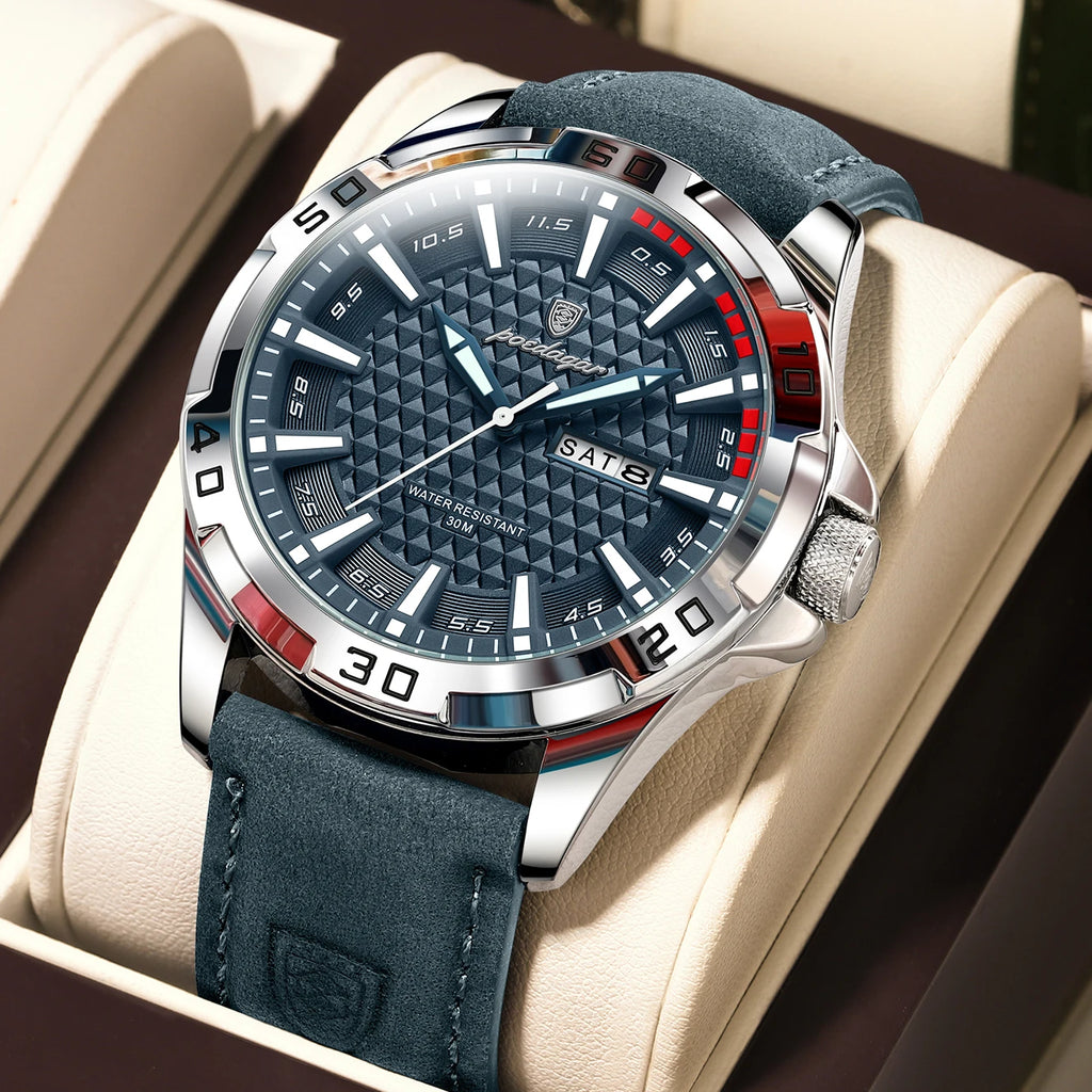 Relógio Masculino Premium Original – Luxury Sport em Couro VILLTRUM