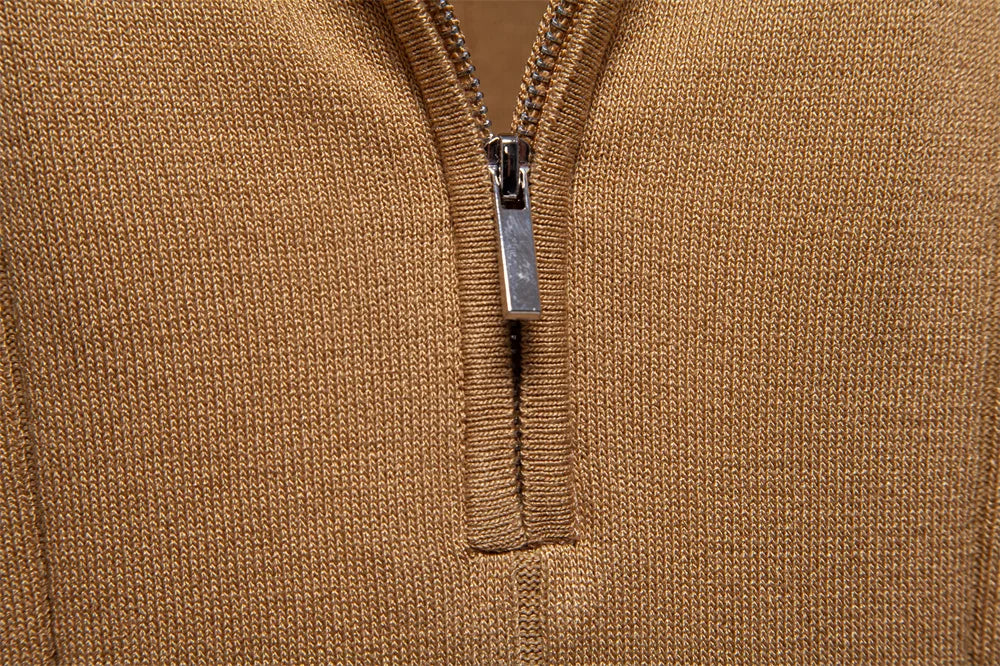 Polo Masculina Premium com Zíper – Elegância Slim Fit  | VILLTRUM