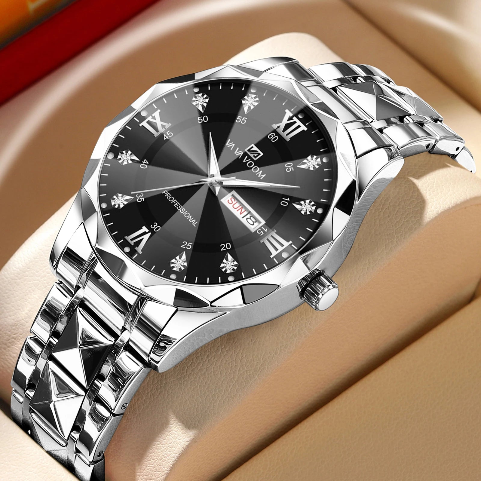 Relógio VILLTRUM Monarch Blue – Diamond Steel Luxury