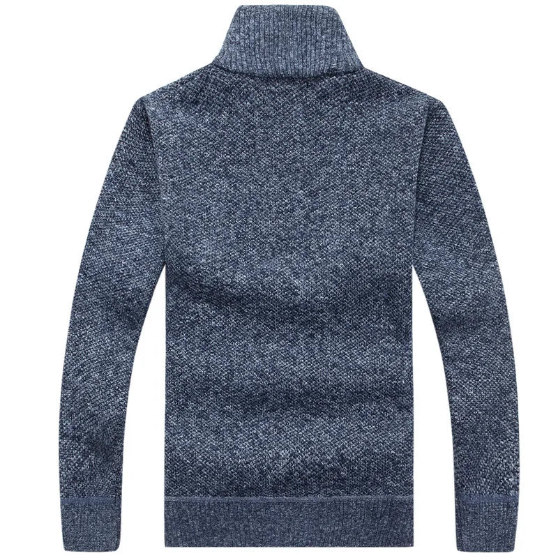 Suéter Masculino VILLTRUM – Gola Alta Half Zipper Fleece Premium