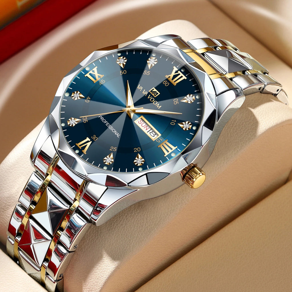 Relógio VILLTRUM Monarch Blue – Diamond Steel Luxury