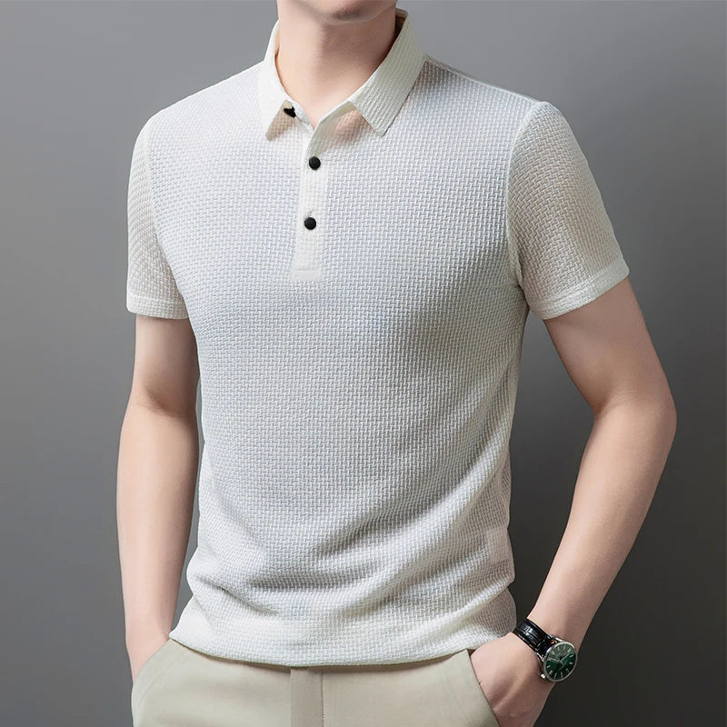 Polo Masculina Business Casual Premium – Elegância de Verão | VILLTRUM