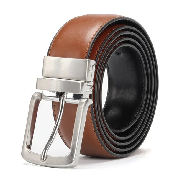 Cinto Masculino em Couro Legítimo Double-Sided Premium – VILLTRUM