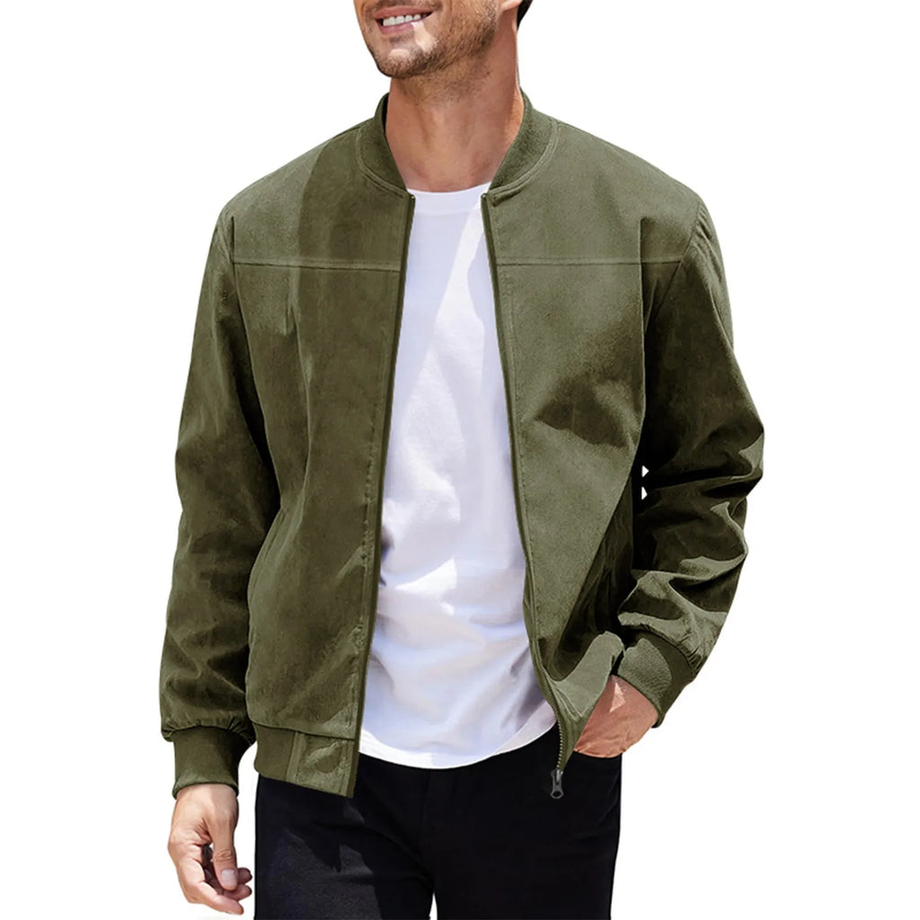 Casual Vintage Suede Jacket Masculina – VILLTRUM