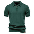 Polo Masculina Premium com Zíper – Elegância Slim Fit  | VILLTRUM