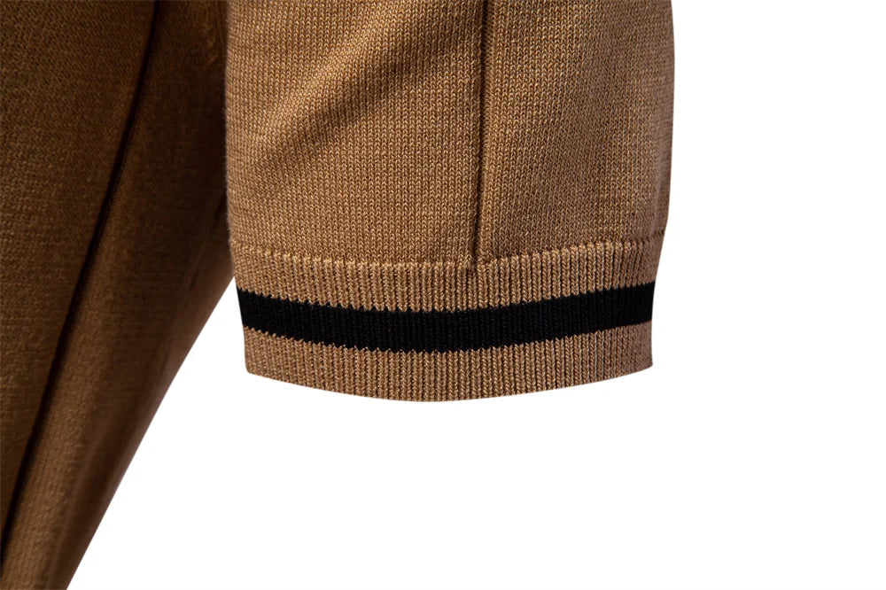 Polo Masculina Premium com Zíper – Elegância Slim Fit  | VILLTRUM